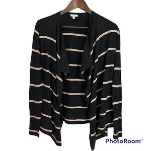 Talbots Open Front Cascading Drape Lightweight Knit Size SP Sweater Cardigan E